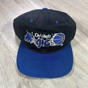 VTG Orlando Magic Snapback Hat NBA Basketball Drew‎ Pearson Black Blue Cap